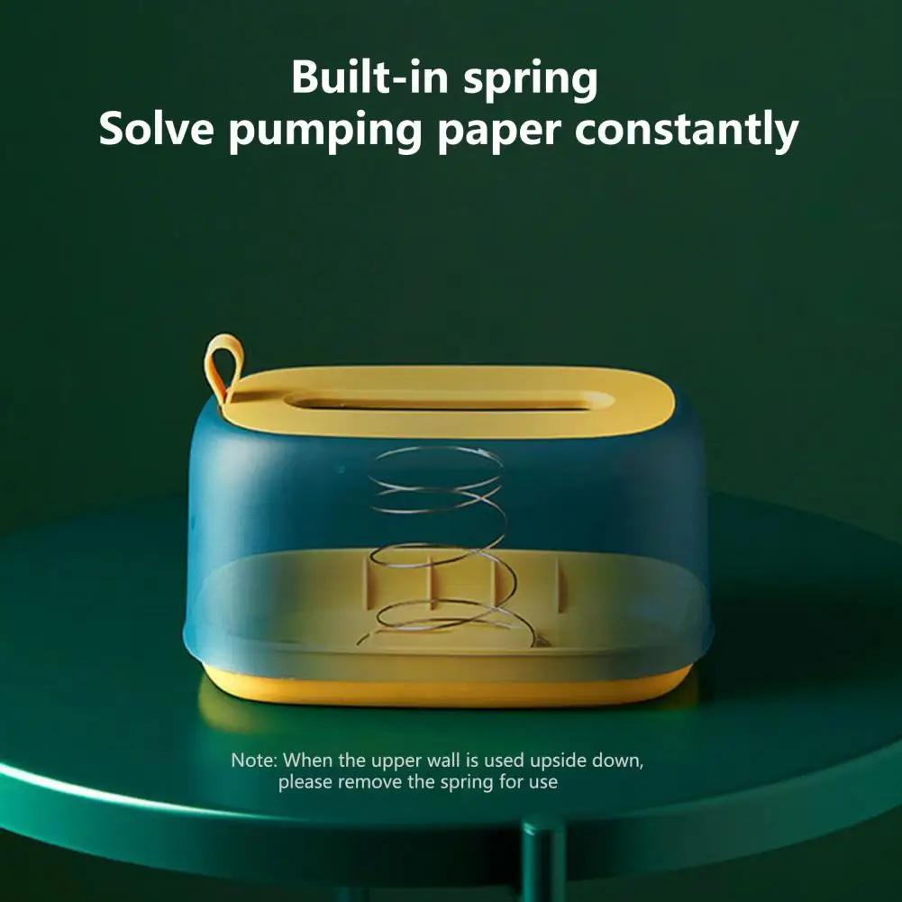 

Practical Tissue Holder with Non Marking Sticker Spring Tissue Box Punch-free Tissue Box Storage Case Storage