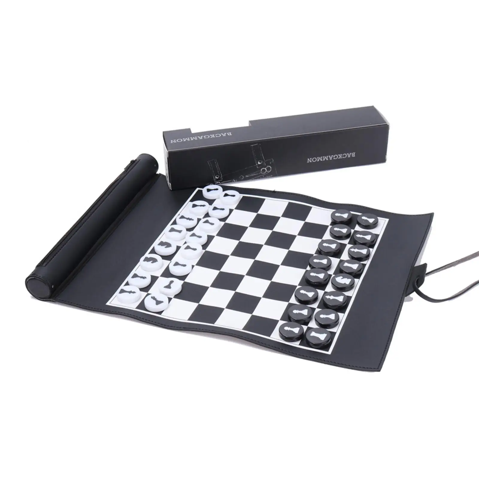 

Portable Folding PU Leather International Chess Board With Acrylic Chess Pieces Chess Set Children Gift Board Game 35.5x24.5cm