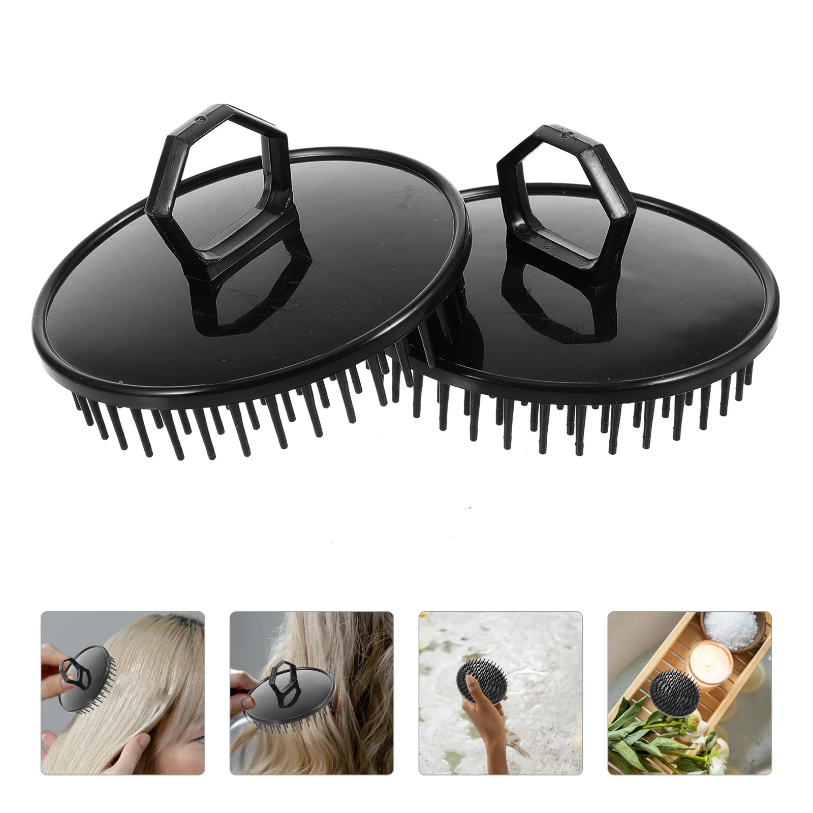 

Shampoo Brush Hair Washer Head Massager Shower Body Scrubbers Use Exfoliator Scalp Dandruff Bath