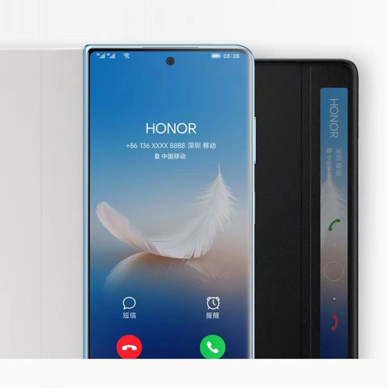 Кожаный флип-чехол для Honor Magic Vs 2 Smart View Window автоматическое пробуждение режим сна