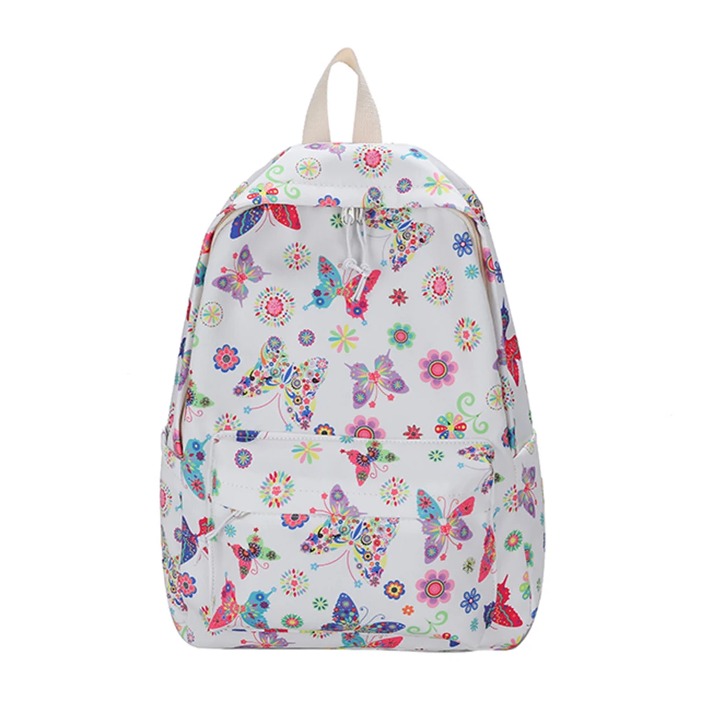 

Kawaii Korean School Backpack Cute Schoolbag for Girls Teens Student Bookbag Butterflies Large Capacity Book Bags Nylon Backpack