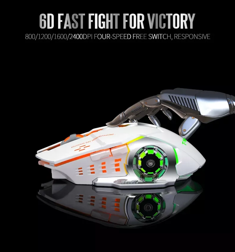 

Беспроводная оптическая игровая мышь, 2,4 ГГц, USB, 2400DPI
