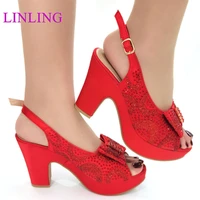 african women rhinestone high heels wedding shoes for women bride plus size women shoes 42 color matching high heels sexy ladies