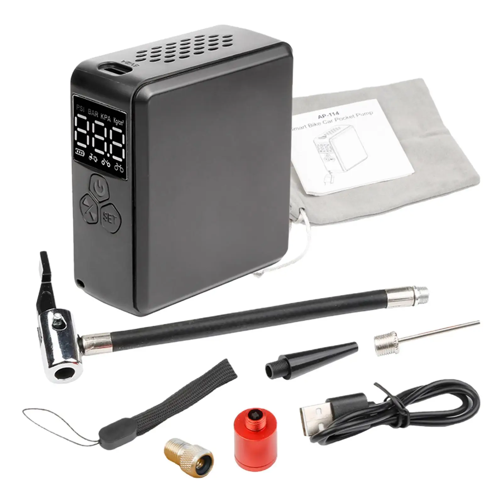 Электрический воздушный насос для велосипеда ручной компрессор занятий спортом