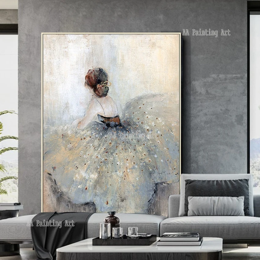 Картина маслом Танцующая балерина ручная роспись