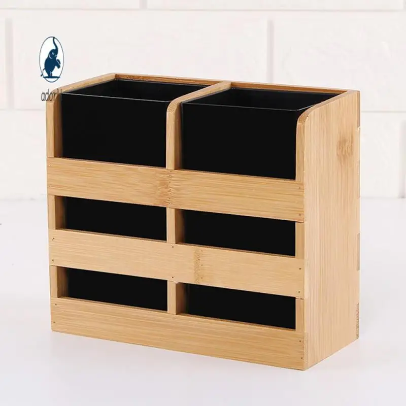

Cutlery Drain Rack Tableware Storage Holder Box Spoon Chopsticks Fork Storage Box Bamboo Utensil Organizer Cutlery Storage Box