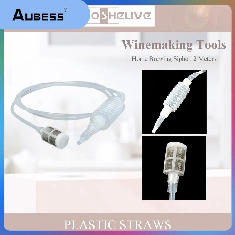 

Homebrew Beer Making Tool 2m Knead Siphon Filter Food Grade Brewing Siphon Hose Brewing Valve Kitchen Fermentation For Wine