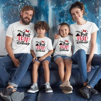 disney trip family matching clothes dad mom and son daughter t shirt sets mickey minnie fashion kids tops summer casual vacation