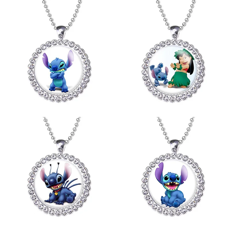 

Disney Lilo Stitch 25mm Glass Dome Pendant Necklace Cabochon Jewelry Gifts P1090