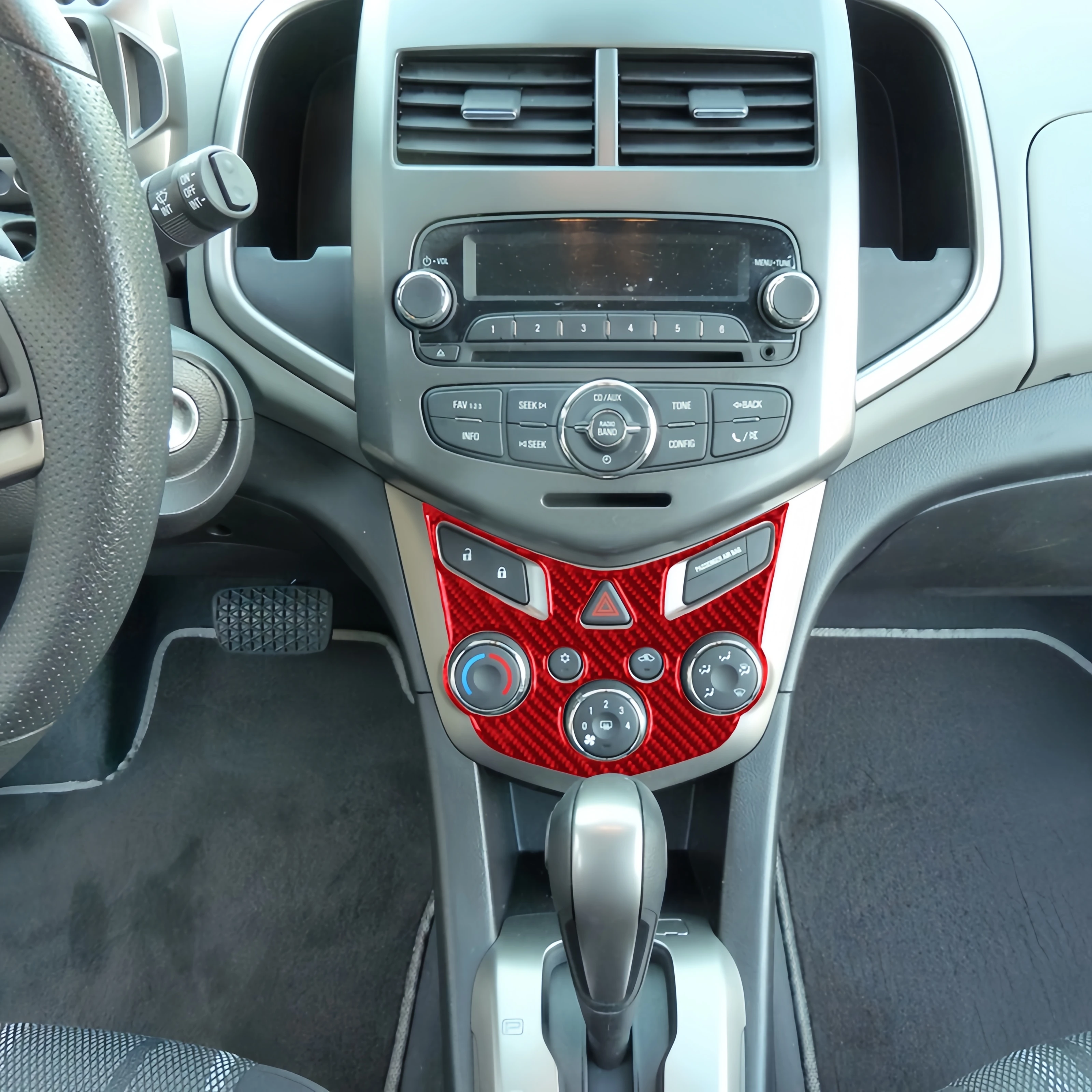 Внутренняя панель из углеродного волокна для Chevrolet Sonic 2012 2013 2014-2016 центральная