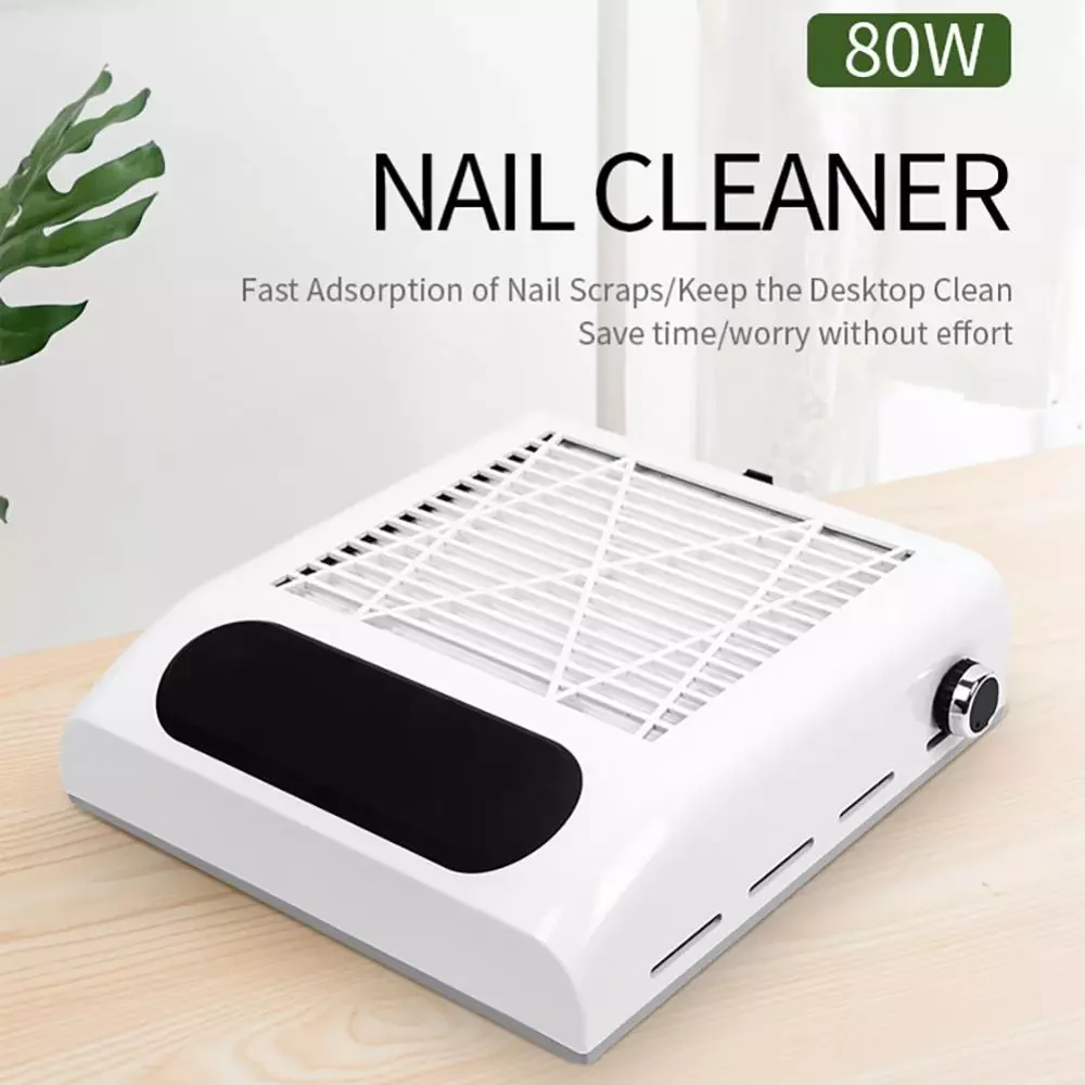 

NEW2023 80W Powerful Nail Dust Collector For Manicure Nail Vacuum Cleaner With Fitter Nail Dust Fan For Manicure Salon Equipment