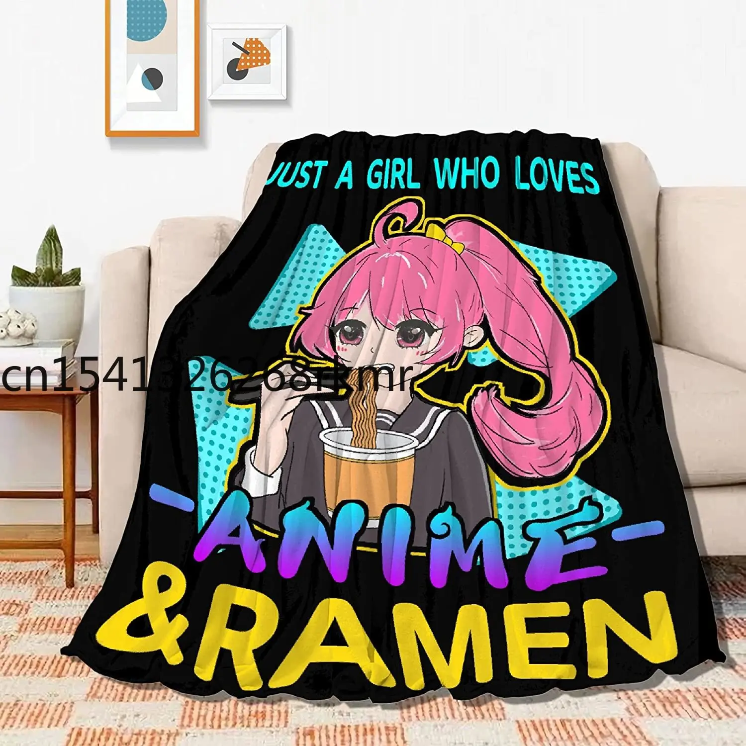 

Одеяло аниме и рамен Just Girl любит, мягкое одеяло, удобное легкое фланелевое одеяло, лучший подарок, идеально подходит для кровати, дивана
