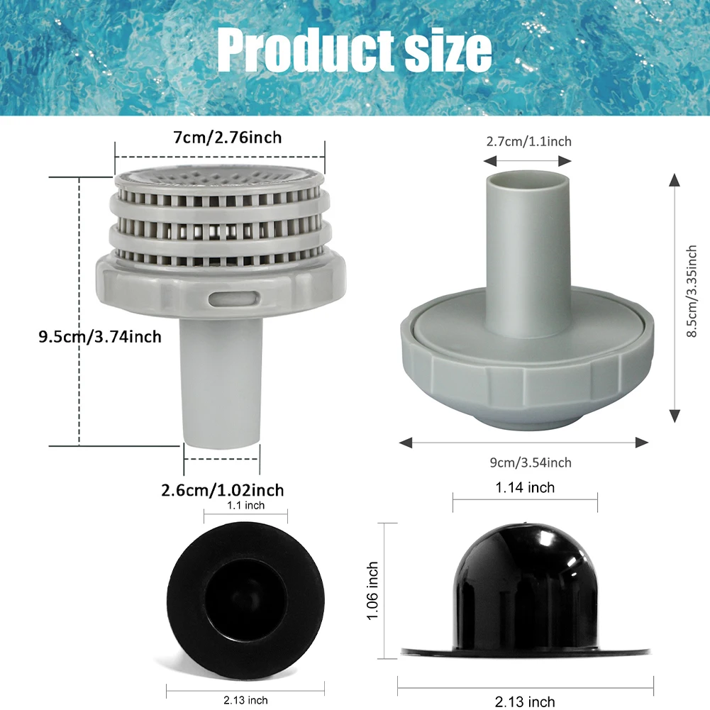 

1set 25022E Swimming Pool Water Jet Connector Kits With Outlet Strainer Grid For Intex Above-ground Pools Outdoor Hot Tubs Parts