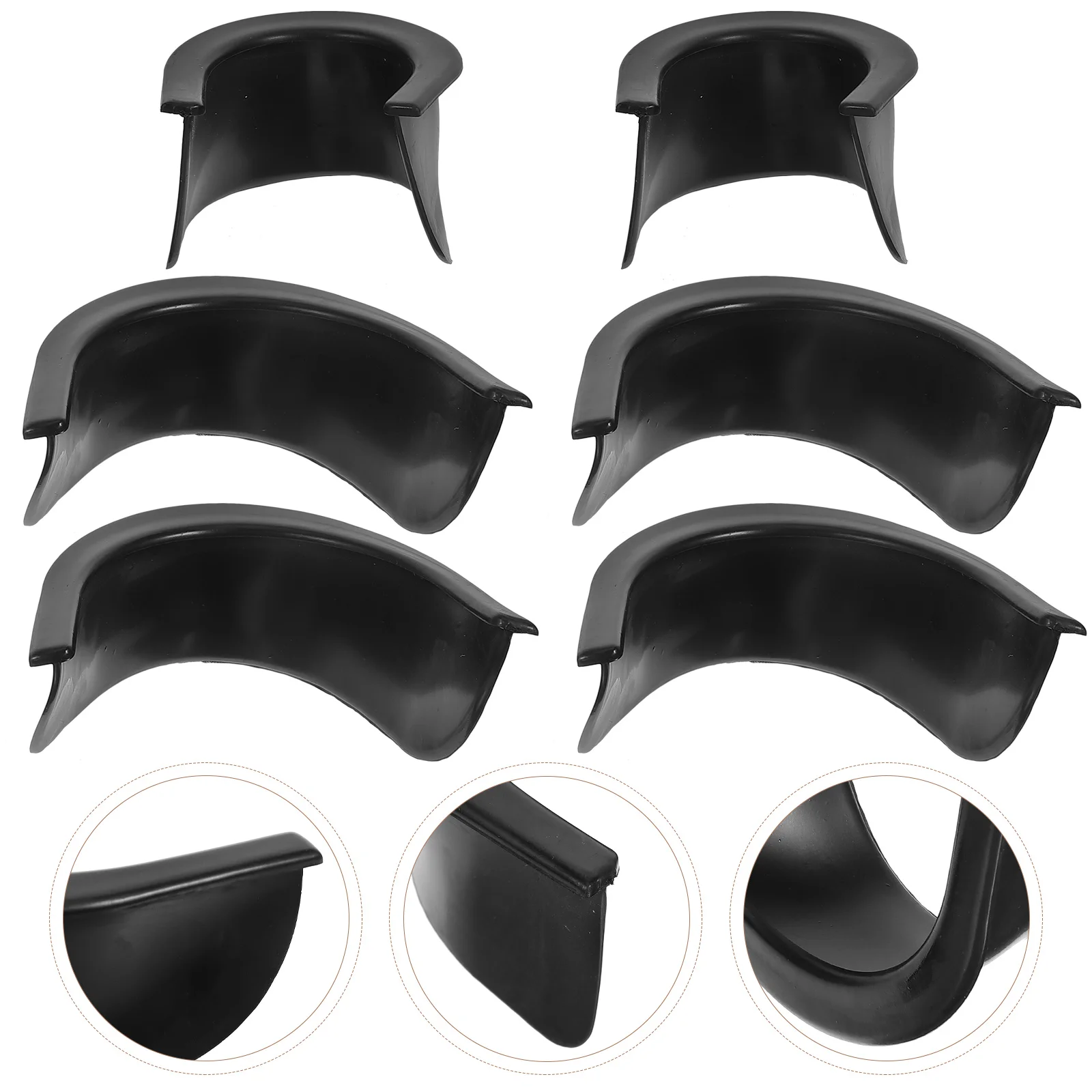 

6 Pcs Replaceable Snooker Hole Liner Durable Pool Table Billiard Supply Daily Use Colloid Accessory Professional Pocket