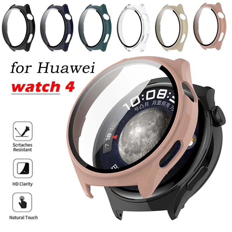 

Чехол для Huawei watch, 4 шт., универсальный бампер, чехол, протектор экрана из закаленного стекла для Huawei watch 4, защитный аксессуар