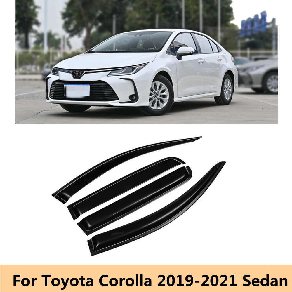 

For Toyota Corolla 2019 2020 2021+ Sedan Car Side Window Visor Deflector Windshield for Rain Guard Weather Shield Awning Shelter