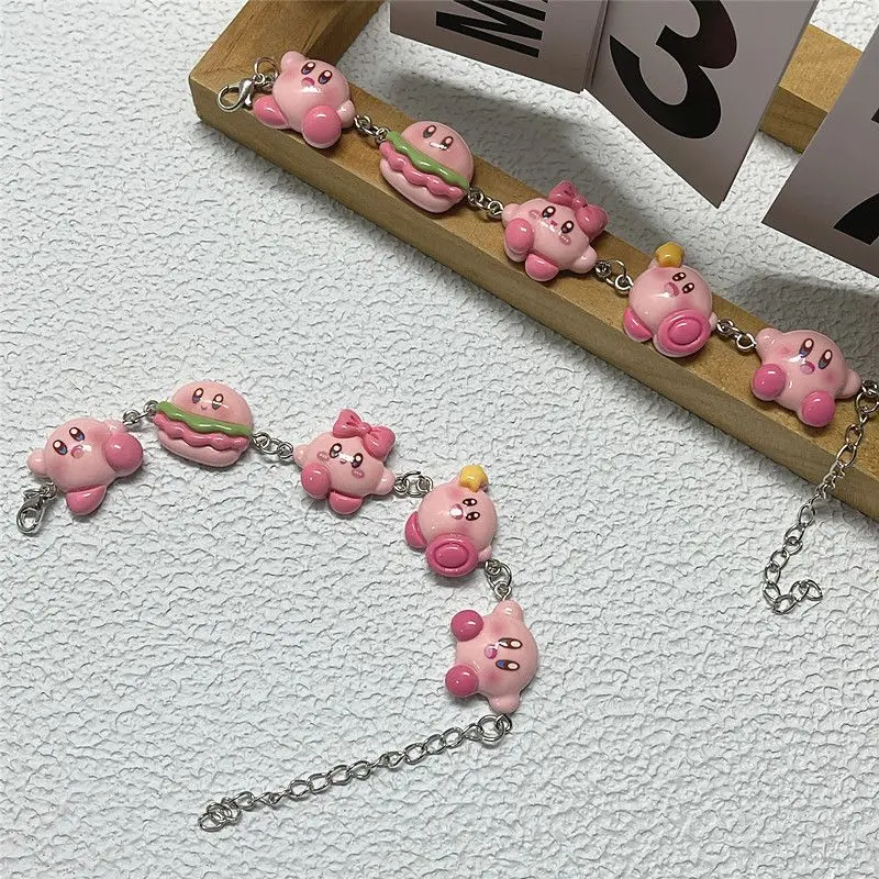 

Cartoon Cute Kriby Bracelet Ins Fresh Elegant Five Different Styles Kriby Small and Exquisite Adjustable Bracelet Friend Gift