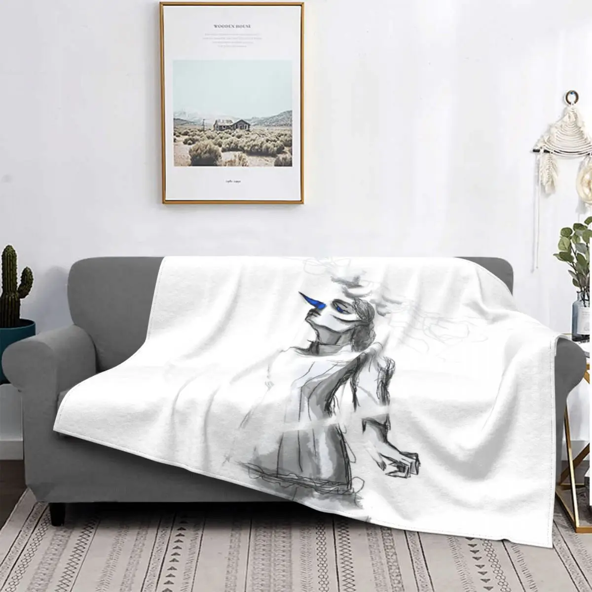 

Abhora White Look-Glow-Manta a cuadros para cama, manta a cuadros de muselina, 1 manta