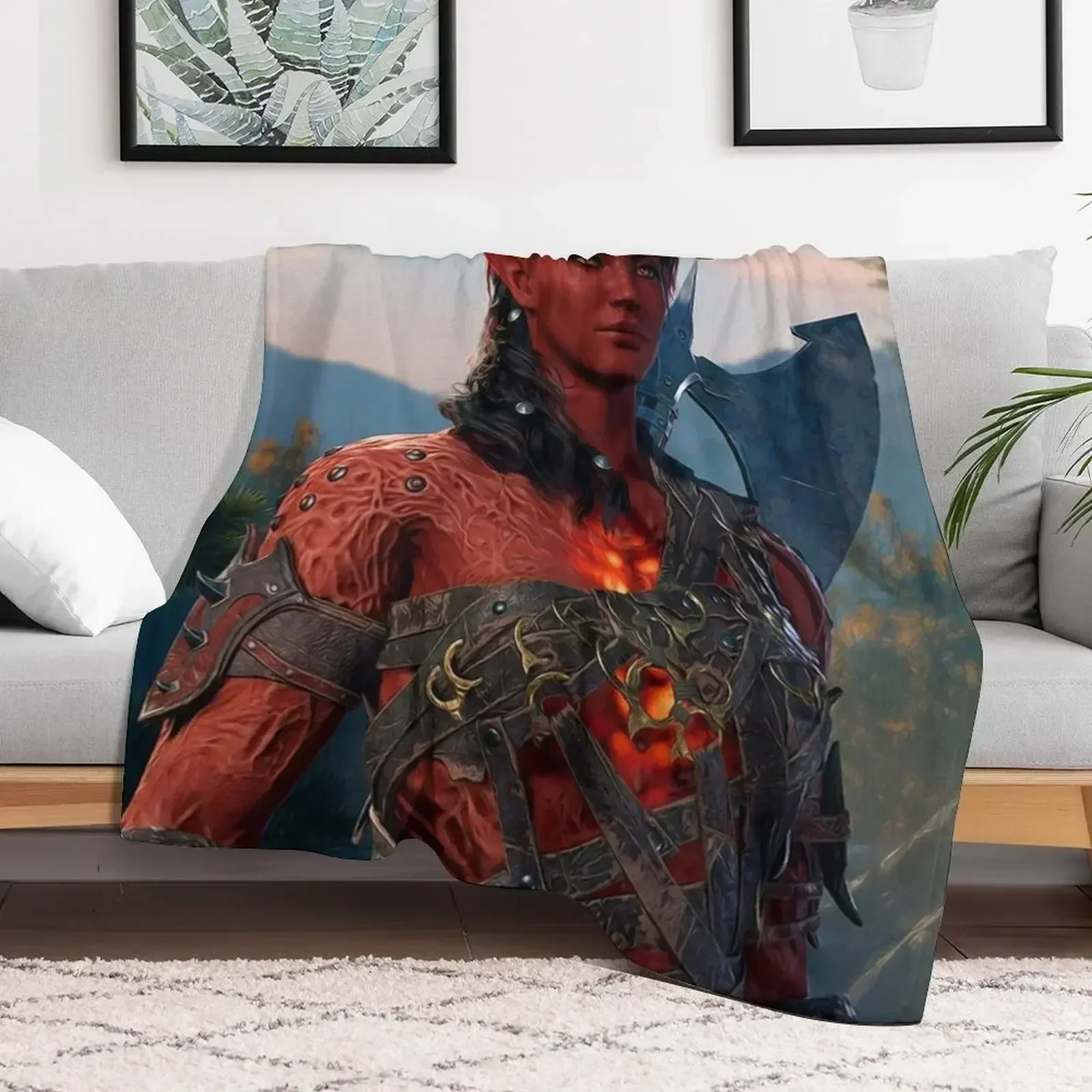 Одеяло Karlach the Tiefling Barbarian Adventurer роскошное одеяло для детей мягкие одеяла кровати
