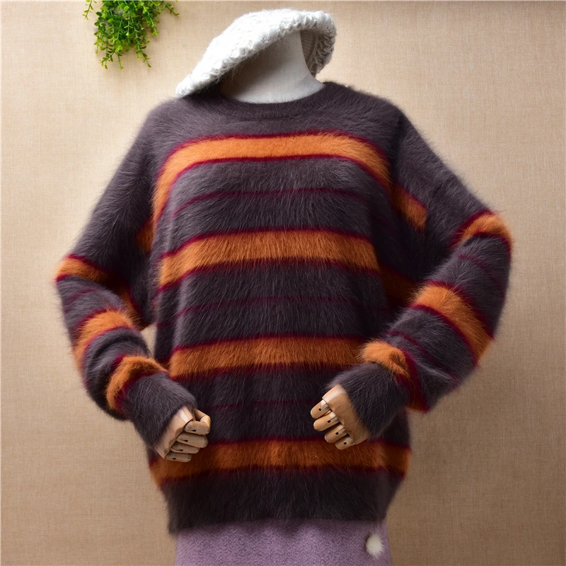 

Женский пуловер из меха норки и кашемира, с длинным рукавом