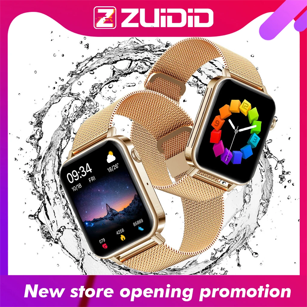 

Men women smart watch period reminder Bluetooth call reloj mujer inteligente montre femme mujer wrist watches for sports watches