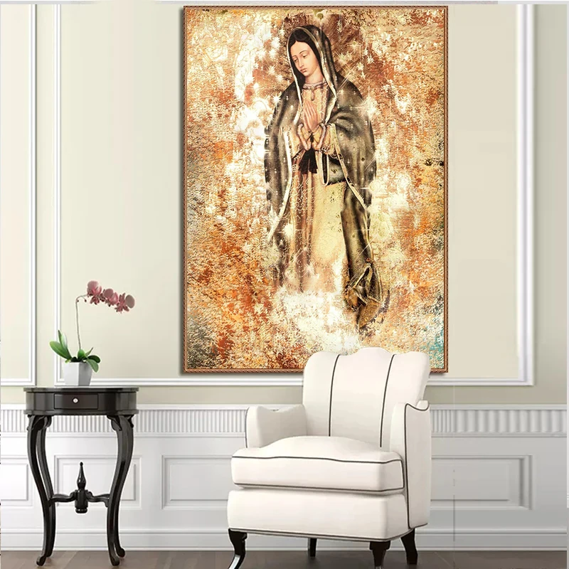 Религиозное Евангелие Дева Мария постеры христианское винтажное искусство