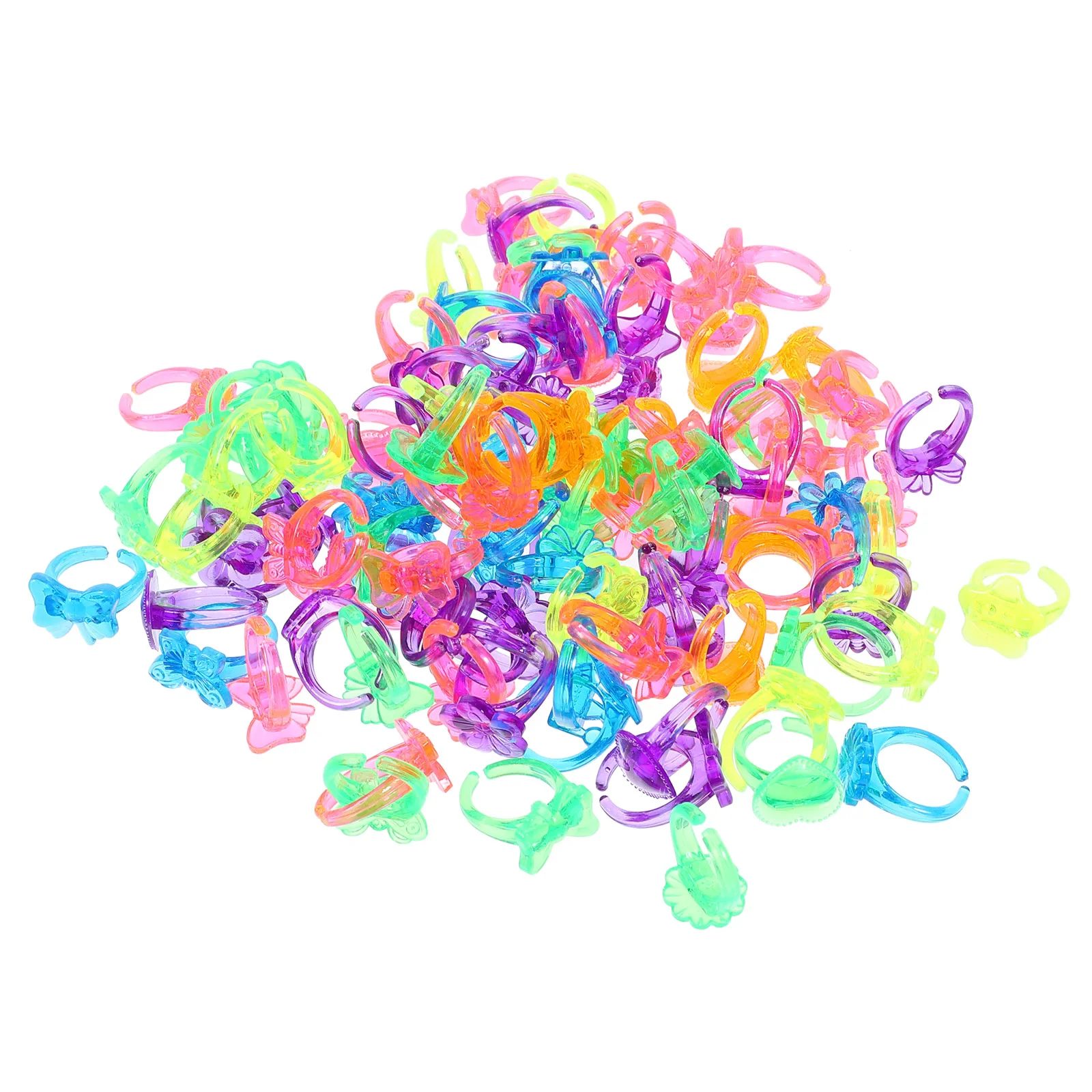 

Plastic Rings For Kids Girls Accessories Finger Play Jewelry Little Party Favor The Gift