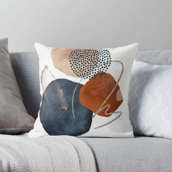 

Modern Abstract Blush Terra Cotta And N Printing Throw Pillow Cover Fashion Cushion Home Case Soft Decor Pillows not include