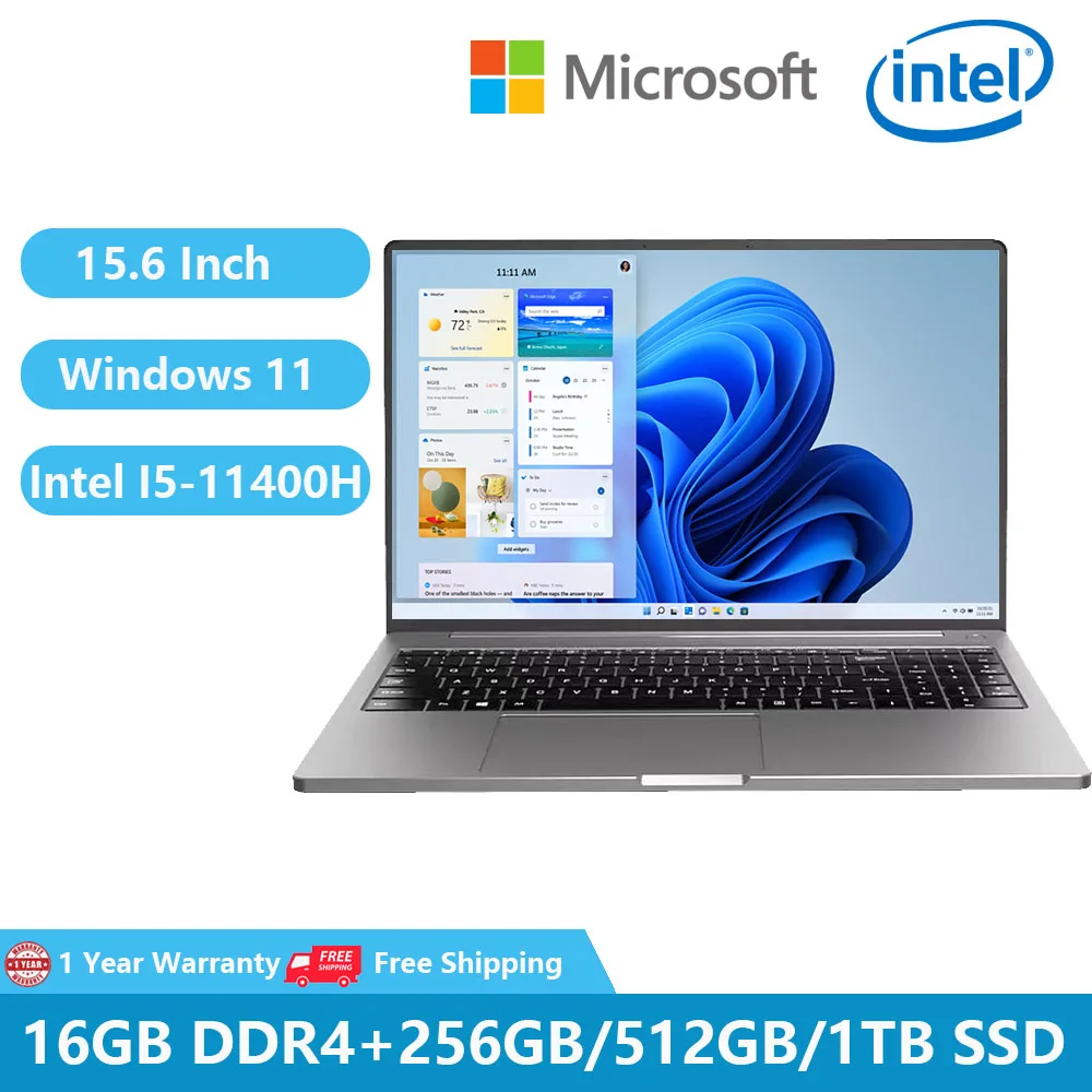 Игровые ноутбуки I5 офисные деловые ноутбуки для геймеров Windows 11 компьютер ПК нетбук Intel Core I5-11400H 32 Гб DDR4 2 ТБ SSD M.2 WiFi
