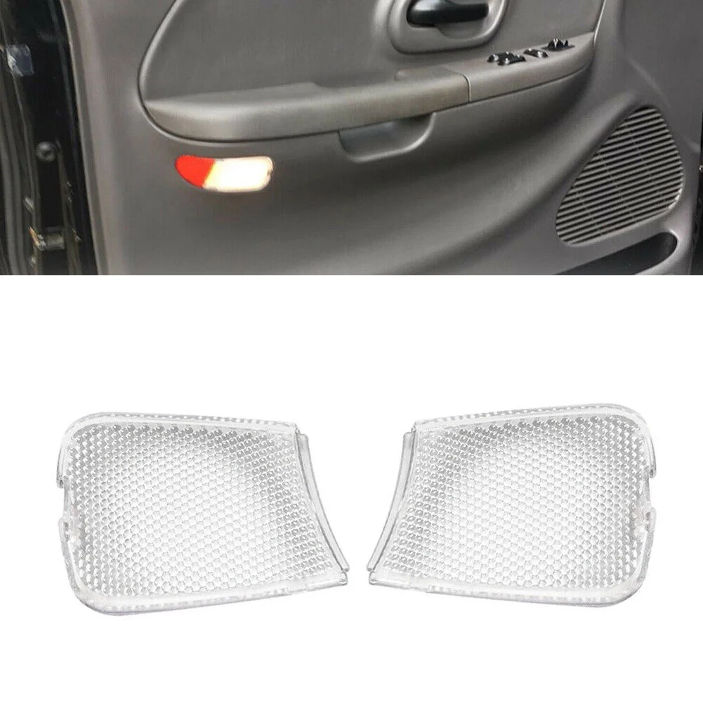 

1Pair Door Inner Interior Light Lamps Crystal Clear Lens L& R For Ford F150 F250 Door Mounted Covers Lamp Sheet Lampshade