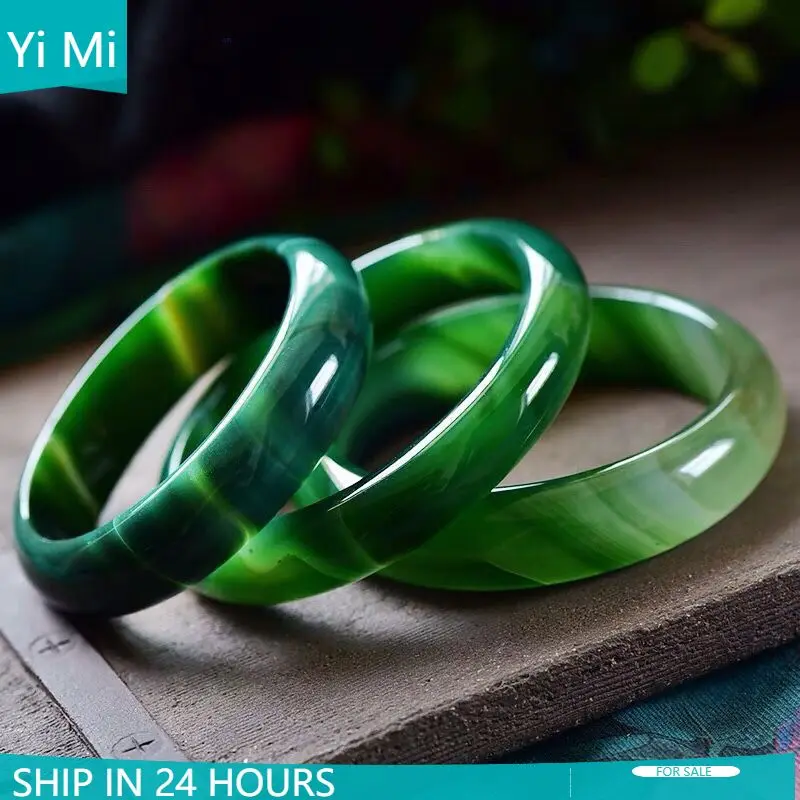 

Brazil Aquamarine Lace Chalcedony Bracelet Green Agate Jade Bracelet for Women Jade Jewelry Womens Bracelet