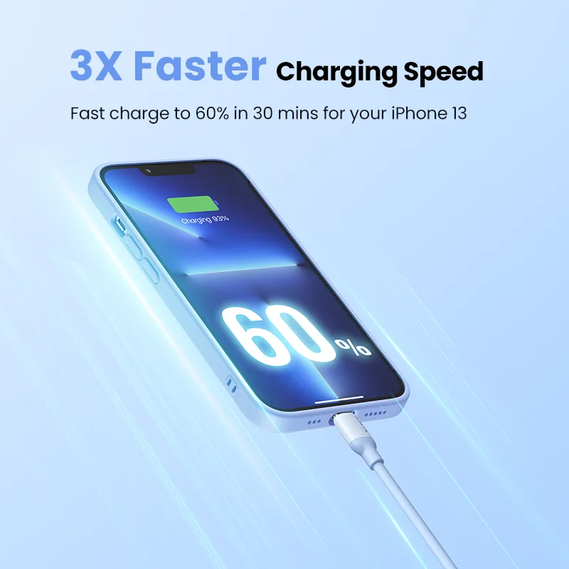Кабель UGREEN USB C для iPhone 13 12 Pro Max PD 20 Вт MFi быстрая зарядка iPad зарядное устройство