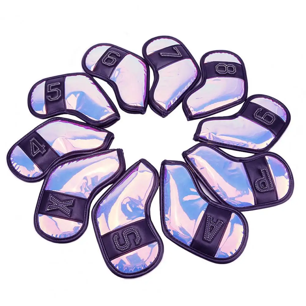 

Stylish Angle Club Headcover Portable Golf Putter Cover Embroidery Number TPU Deluxe Golf Iron Headcover Fine Workmanship