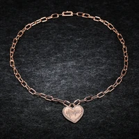 lidu 925 silver beating heart heart shaped clavicle necklace bracelet exquisite monaco jewelry for valentines day gift