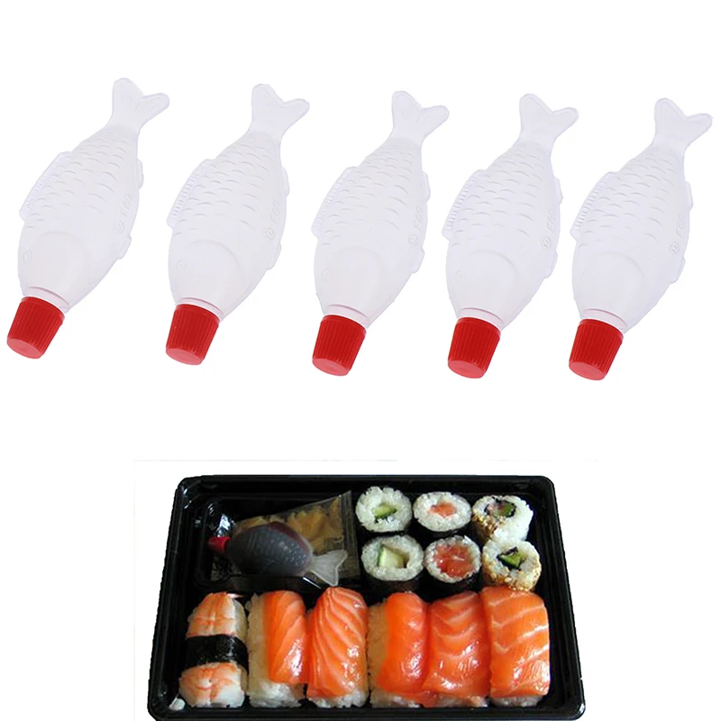 10Pcs Fish-Shaped 4ml Soy Sauce Disposable Sauce Bottle Rice