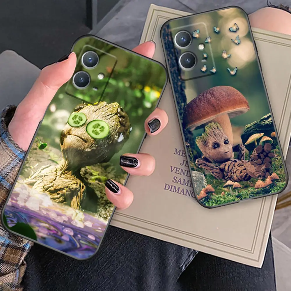 

Marvel Cute Funny Baby Groot Comics Case For Huawei P50E P50 P50Pocket P40 P30 P20 P10 Pro Plus Lite 2021 2020 2019 2018 Cover