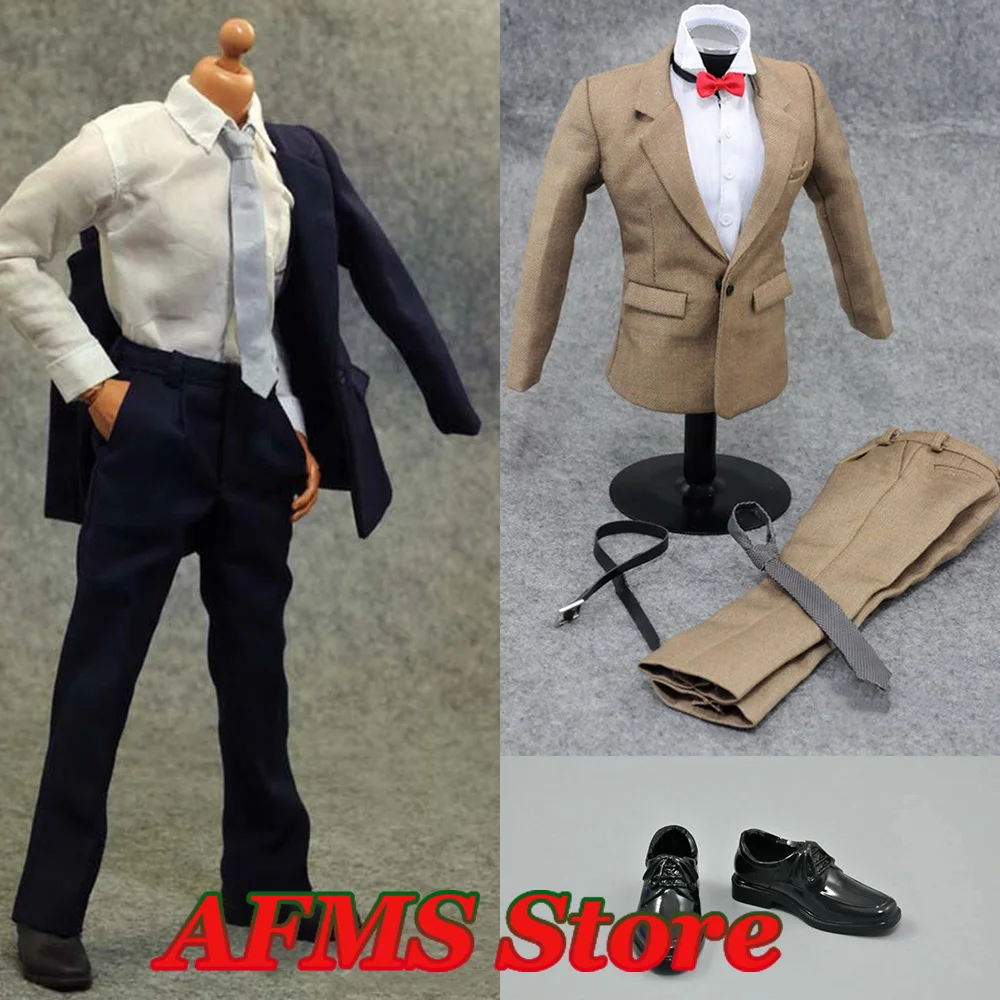 

1/6 Men's Formal Business Suit Blazer Pants Classic Retro Dolls Jackets Clothes Set For 12Inch Action Figure Soldier Body Model