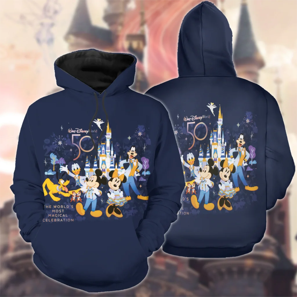 

Walt Disney World 50th Anniversary 50 Magic Years Walt Disney 1971-2021 Unisex Hoodie Gift For Man Woman Hoodie