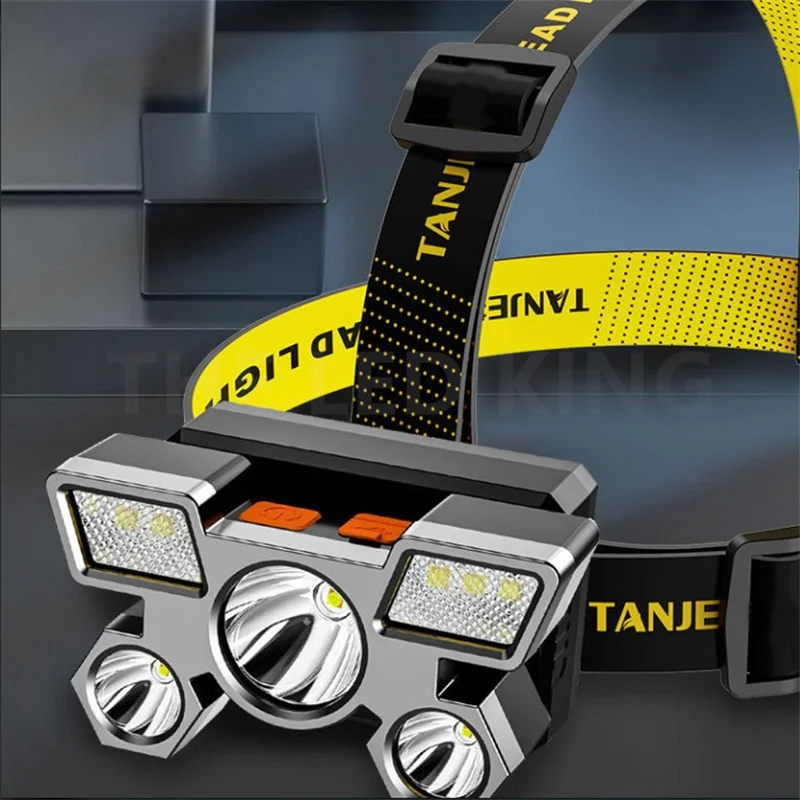 Фонарь налобный светодиодный Аккумуляторный с зарядкой от Usb 5 режимов работы