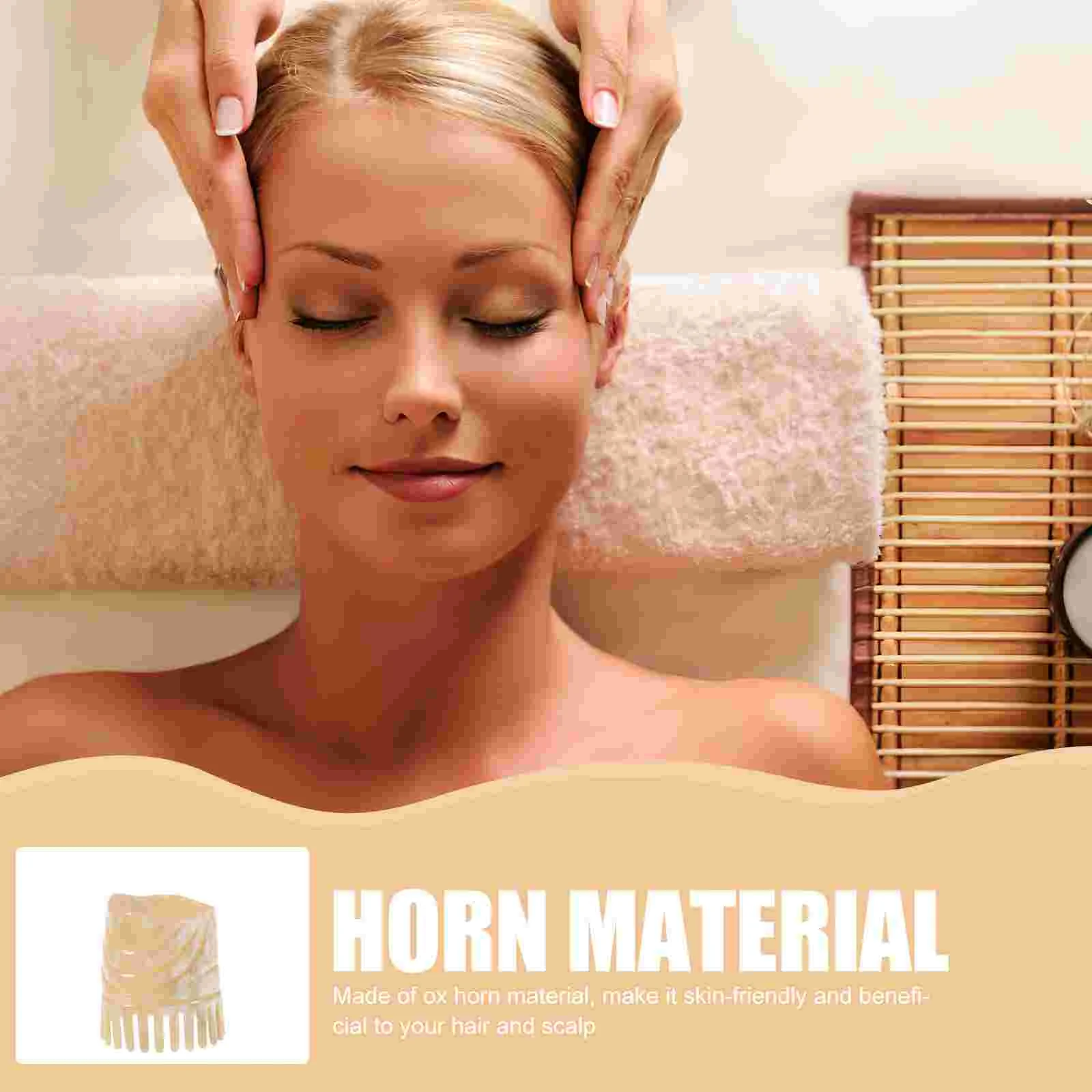 Массажная расческа Шампунь с роговым наконечником Anticaida Массажер для головы