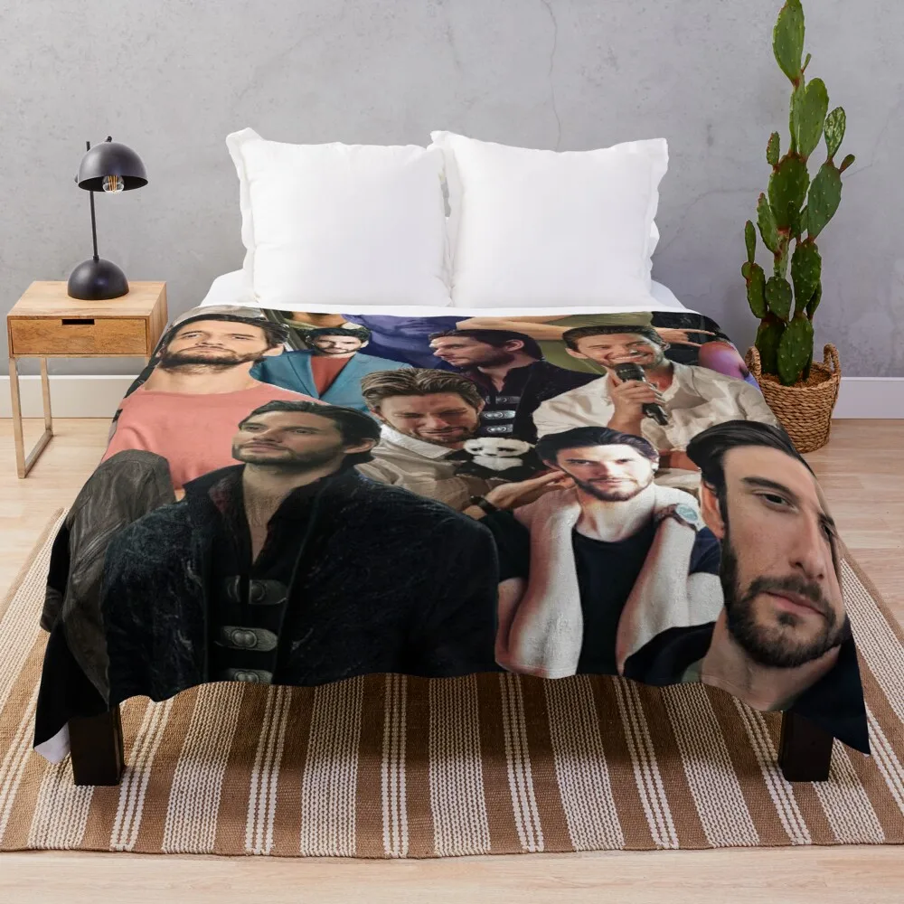 

Ben Barnes Collage Outdoor Kawaii Plain Cover For Sofa Baphomet Throw Blankets