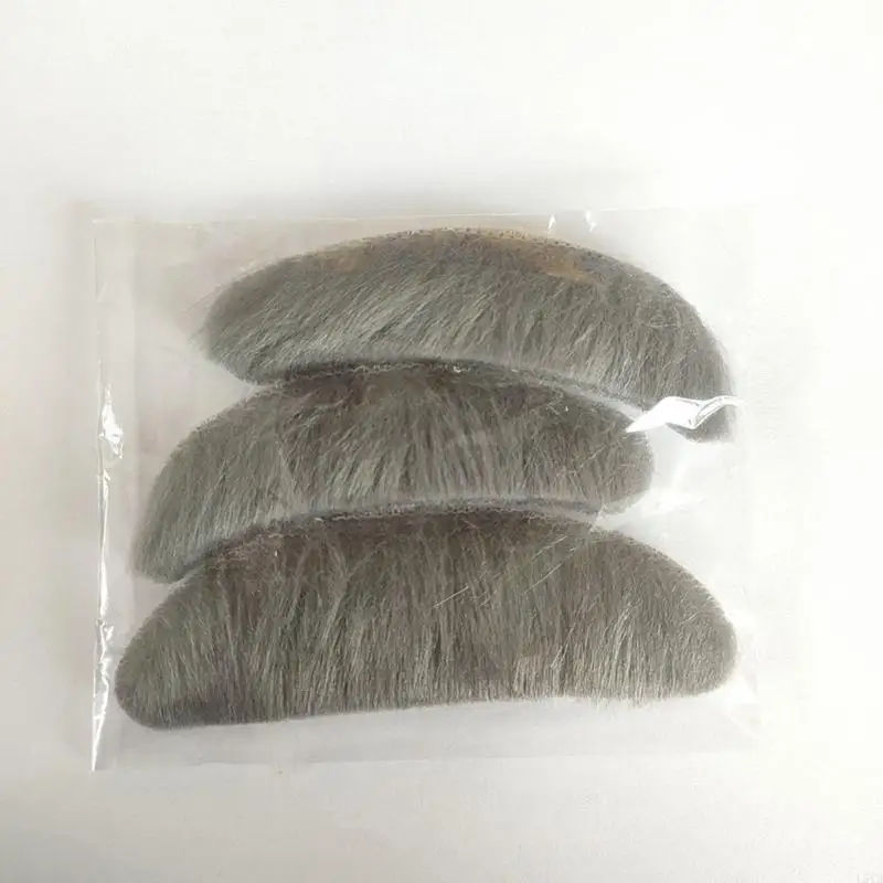 L5YB FALSE BEARD Смоделированная бровь усы ручной работы для старика нарядить вечеринку