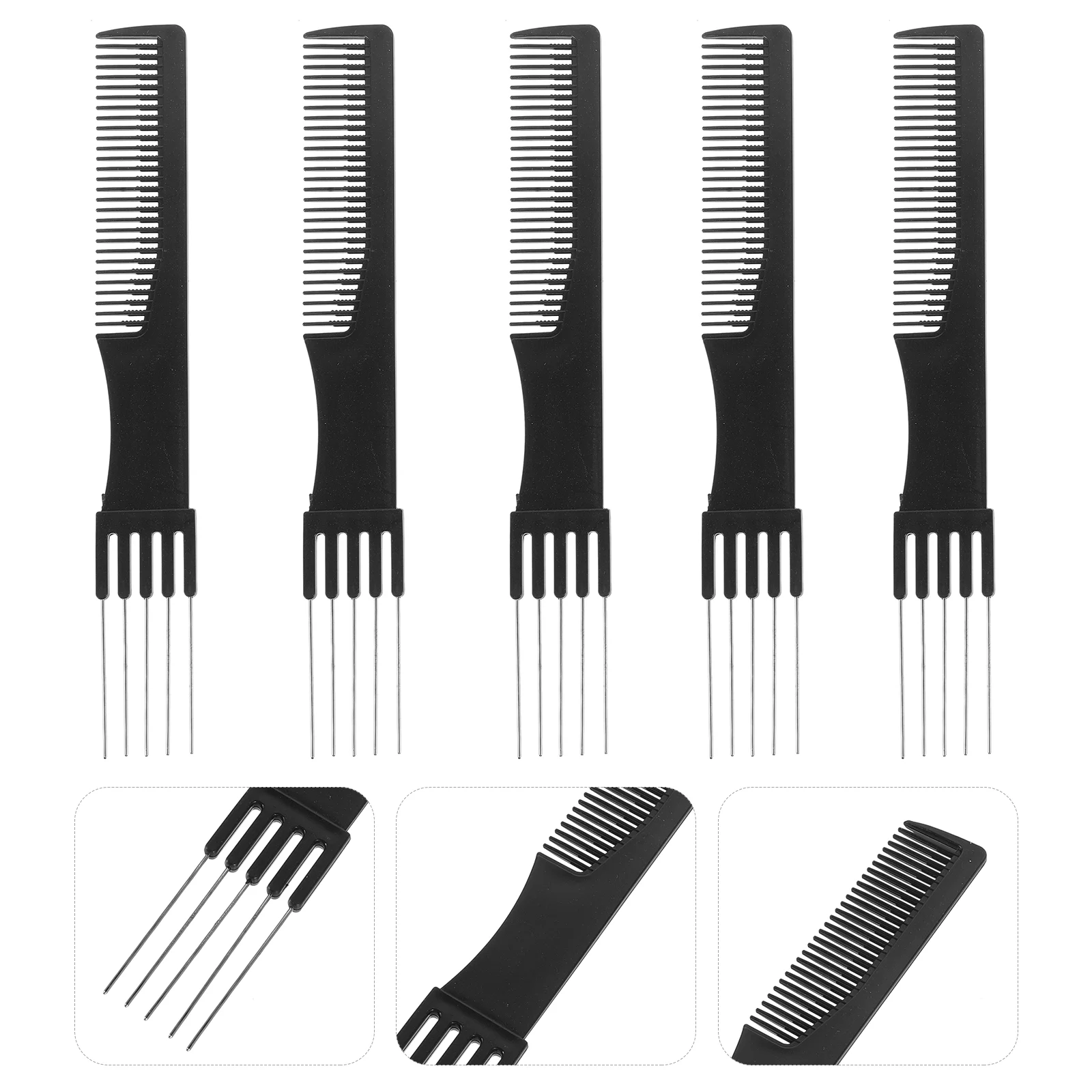 

5pcs Professional Steel Needle Fork Comb Hair Comb Hair Insert Needle Comb Hairdressing Styling Tool