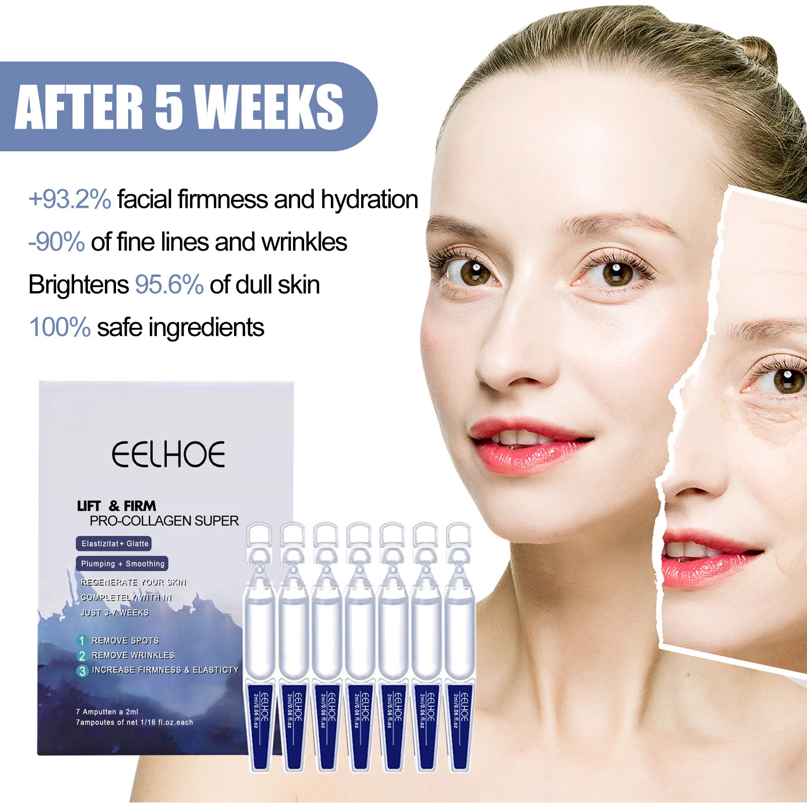 Collagen Anti-Wrinkle Serum Anti-Wrinkle Improvement Moisturizing Mask Serum Repair Rejuvenation Firming