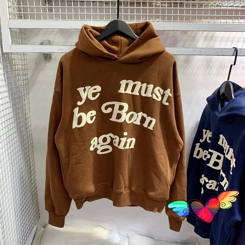 

Толстовка с капюшоном, с надписью «Ye Must Be Born»