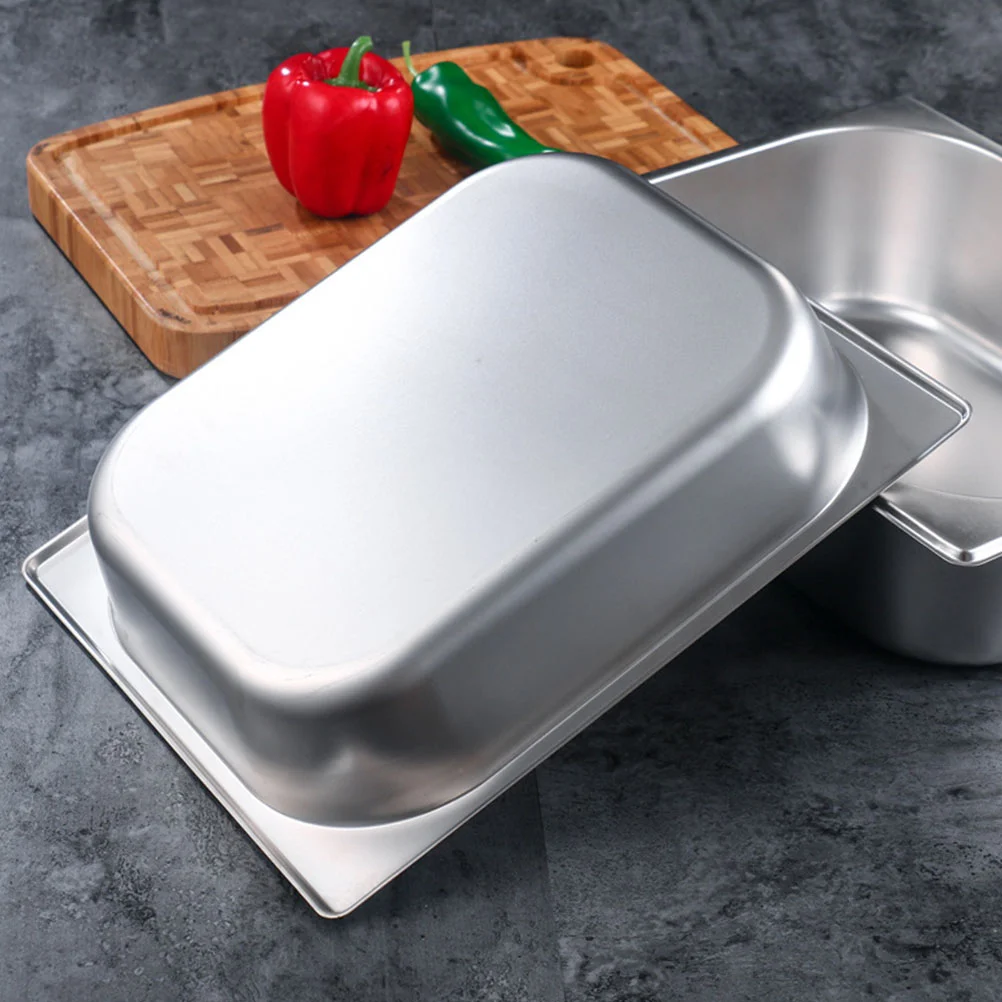 

Loaf Pan Buffet Party Metal Tray Bread Server Stainless Steel Food Serving Dish