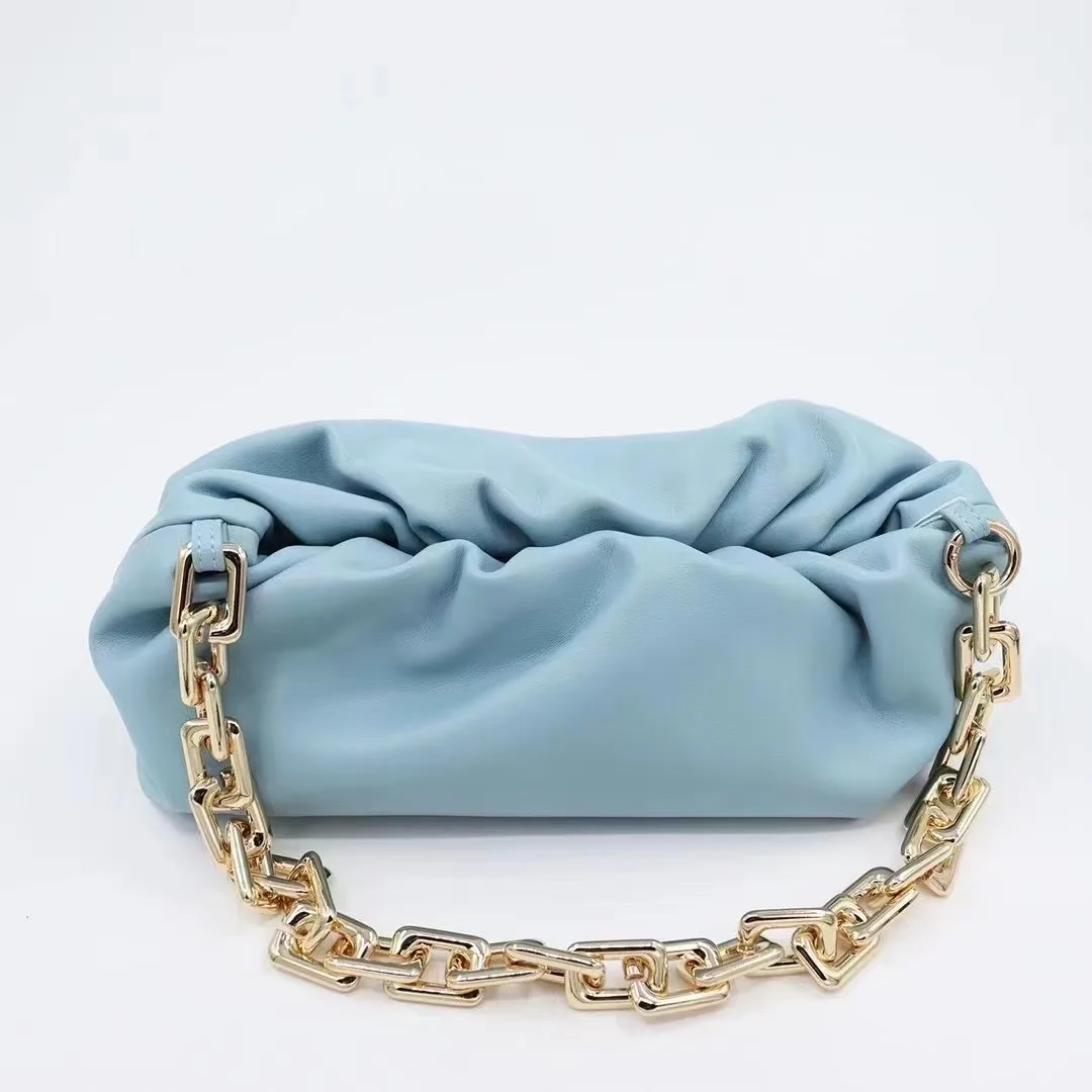 Luxury Brand Style Designer Women Shoulder Bags Chain Pouch Ladies Handbag Cowhide Leather