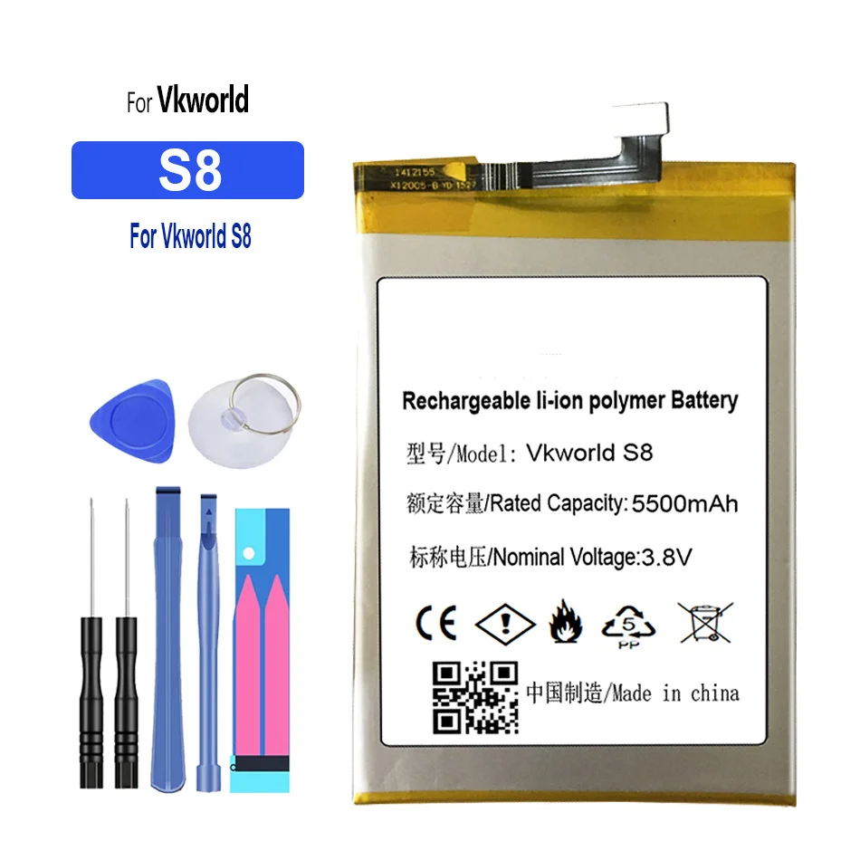 Аккумулятор S 8 5500 мАч для Vkworld S8 MTK6750T |