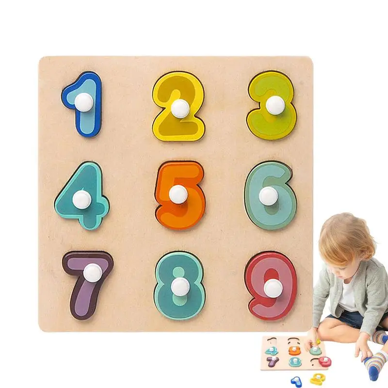 

Montessori Educational Wooden Puzzles Multi-function Math Board Kid Learn To Count Numbers Matching Geometric Figures Toys