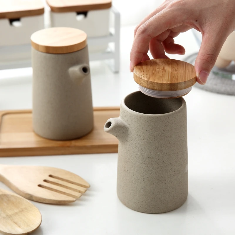 280 мл керамическая бутылка для соевого соуса в японском стиле деревянный поднос